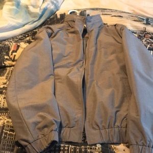 Windbreaker material jacket very stylish grey